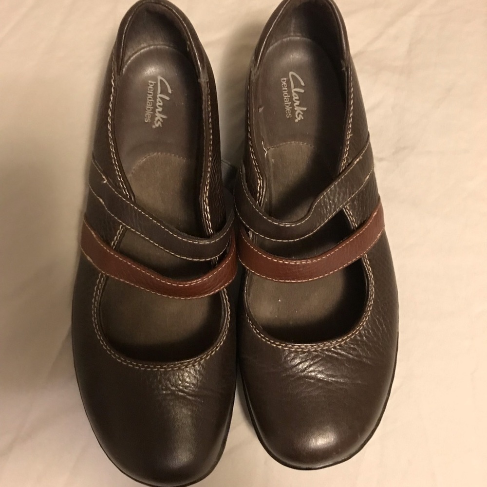 Brown Leather Clark’s Bendables Loafers